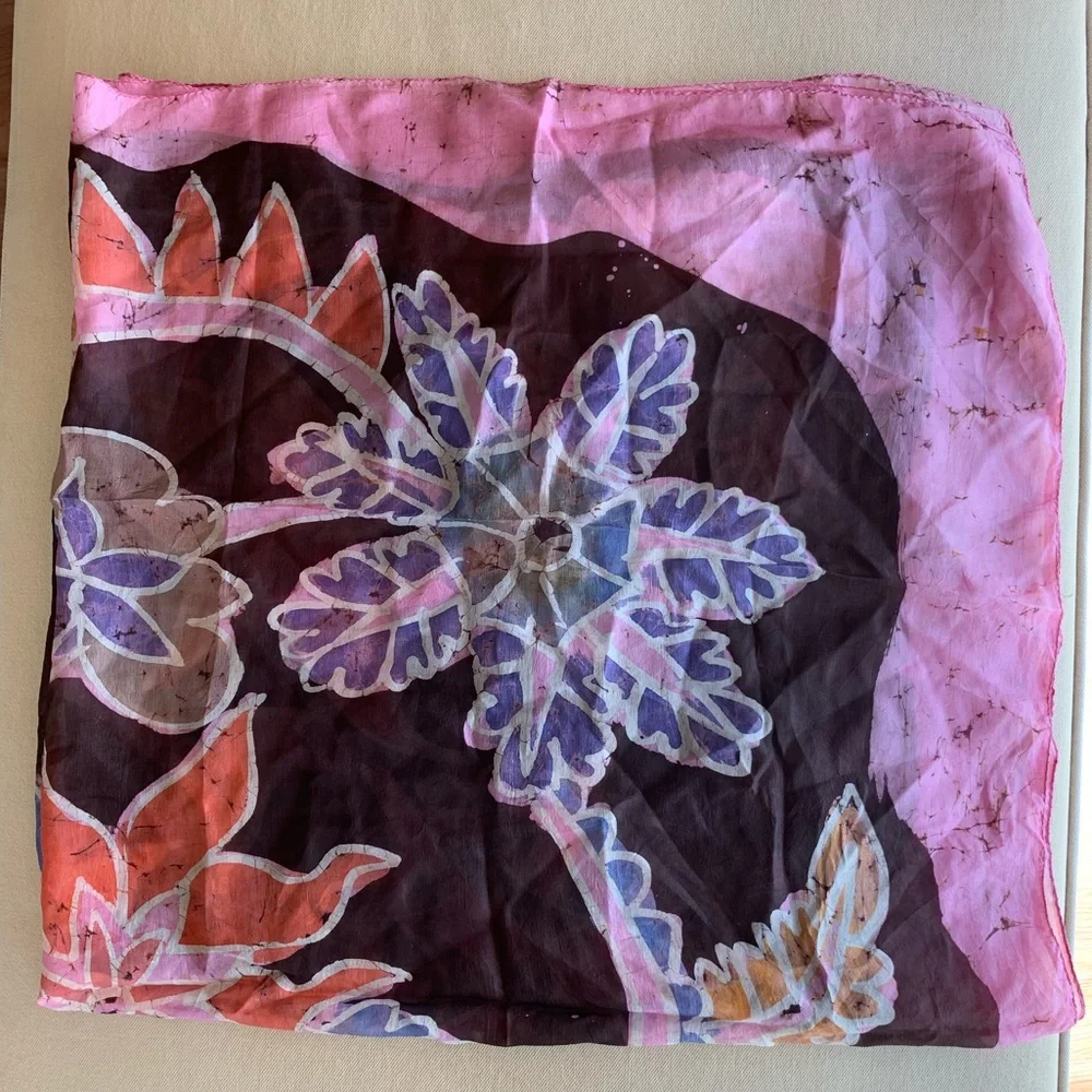 Silk Floral Scarf